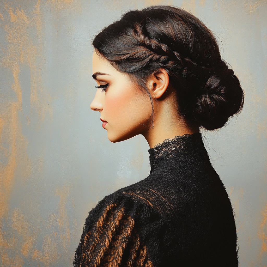 chignon bas torsadé